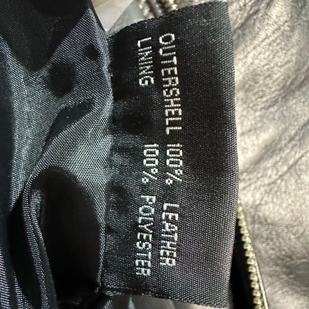 NWOT Whet Blu Patricia Slim Fit Leather Jacket Size Medium - Picture 5 of 7